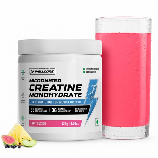 [BRSRA2YLCMBGKF33] Wellcore Pure Micronised Creatine Powder (33 Servings, Fruit Fusion)
