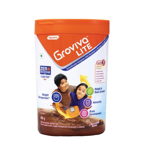[BRSW2CA5CF5AOE3X] Groviva Lite Child Nutrition to Manage Growth and Weight (Chocolate, 400Grams)