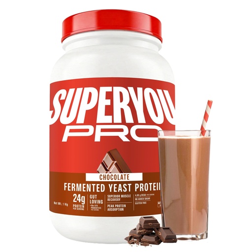 [BRSREGA2OEFGO2Q6] Superyou Pro Fermented Yeast Protein Isolate Chocolate 1kg | 24g Protein/Serve | Vegan, No Bloat, Heat-Stable | Easy to Digest | Gut Friendly | PDCAAS of 1