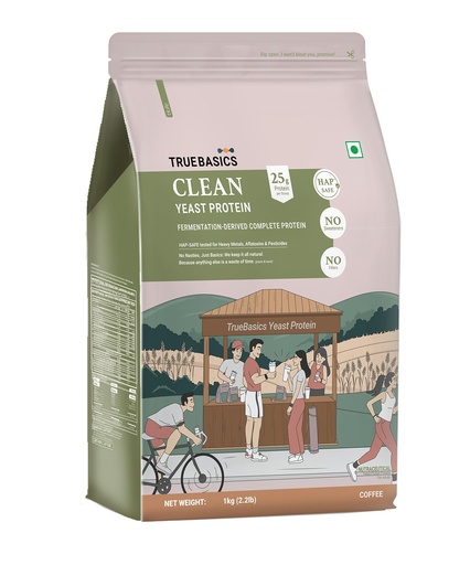 [BRSRGCQ6BEPGM3Y3] TrueBasics Clean Yeast Protein Powder, Coffee, 1kg