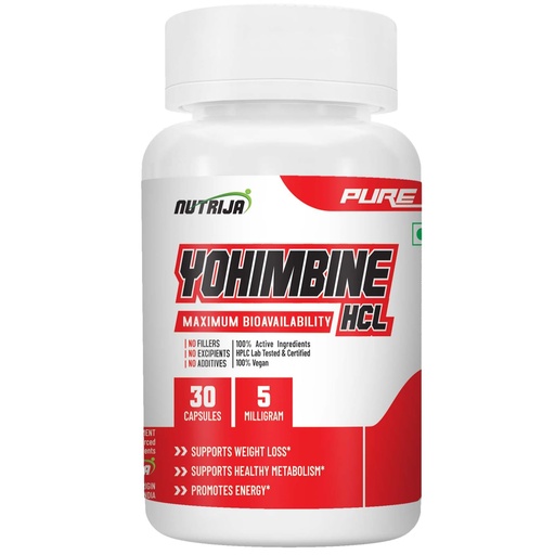 [BRSRMBLQOQHQEAYU] NutriJa Yohimbine 5 MG - 30 Capsules