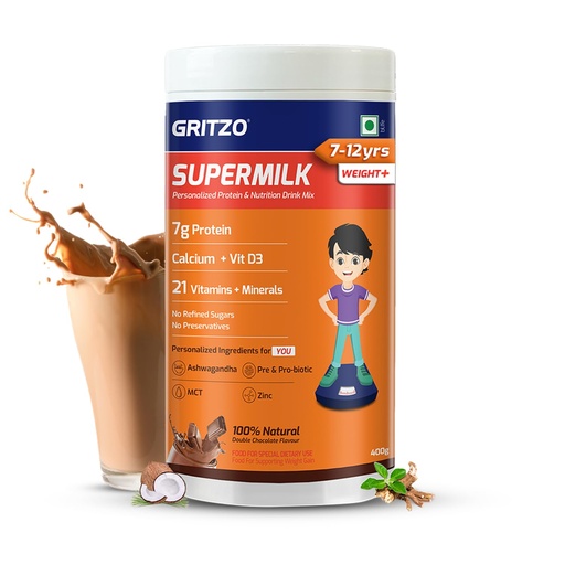 [BRSW2BDYAFYREFY2] Gritzo SuperMilk Weight+ (7-12y), Double Chocolate, 400g