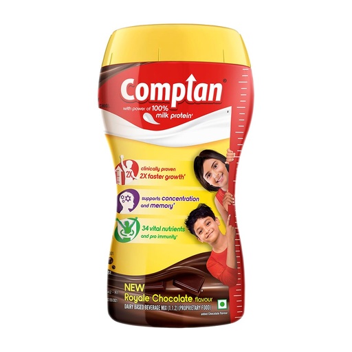 [BRSWGZ37DIMWECY2] Complan Nutrition Drink Powder for Children, Royale Chocolate Flavour, 500 g Jar | Nutrition drink for kids with protein & 34 vital nutrients