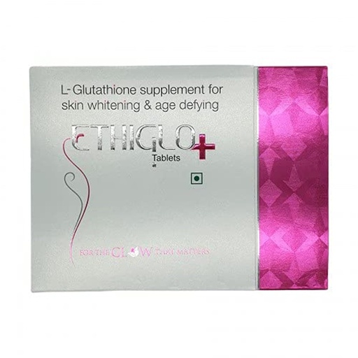 [BRSRGAQZCAMAEG3Z] Ethiglo Plus Tablets - Help to reduce dark spots, pigmentation, age spots, scars, and tanning, ultimately improving skin health : 30+30 Tablets : Pack of 1