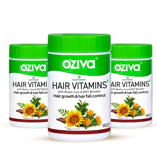 [BRSROHDQOZ7REF3O] OZiva Hair Vitamin Capsules for Hair Growth & Hair Fall Control (Pack of 3)