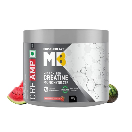 [BRSRABD4AUPQ4DIZ] MuscleBlaze Micronised Creatine Monohydrate CreAMP Powder, 120g