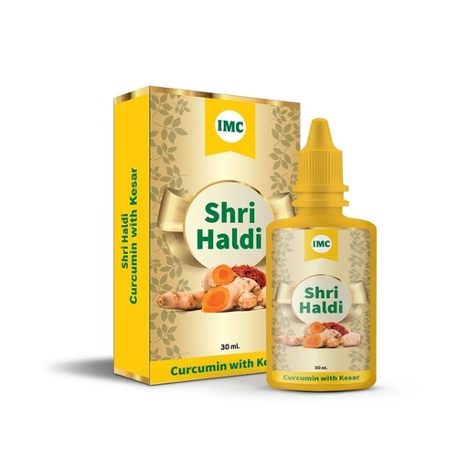 [BRSRGBL2DMNAEYLD] IMC Shri Haldi Curcumin with Kesar | Manages Diabetes, Glows Skin, Digestion & Sleep (20 ml)