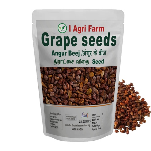 [BRSRAZITCINRYA3L] Iagrifarm Black Grape Seeds - 250 gram/Angur Beej/Grape Seed