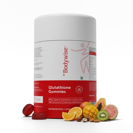 [BRSREFTQOAHQOHL6] Be Bodywise Glutathione Gummies for Clear Radiant Skin | Reduces Pigmentation, Enhances Radiance, Protects Against Pollution & UV Damage | L Glutathione Gummies 250 Mg With Vitamin C | Antioxidant, Skin Glow Supplement for Clear Skin | Pack of 60