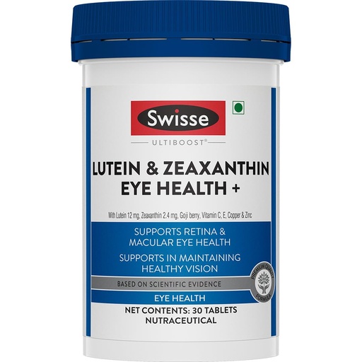 [BRSROBD2AAGREYLX] Swisse Eye Health+ with Lutein & Zeaxanthin (Manufactured in Australia) Supports Healthy Vision, Reduces Digital Strain & Fatigue From High Screen Time - 30 Tablets