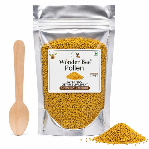 [BRSRYZIRBB7ROF3U] Wonder Bee - Immunity,Energy Booster | 100% Natural | Rich in Protein, Vitamin B, Minerals, Anti-Oxidants | Improves Digestive, Bone, BP health (100 gm)