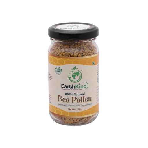[BRSREADQAV4B6CQ2] EarthKind Bee Pollen 125g | 100% Natural Superfood | Rich in Protein, Vitamins & Minerals | Boosts Energy, Immunity & Digestion