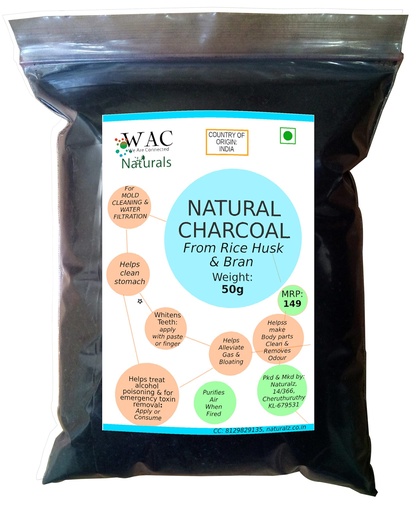 [BRSWGFTYCMPGYD3L] Natural Rice Husk & Bran Charcoal Powder (50g) – Traditional Oral & Home Care Tooth Whitener