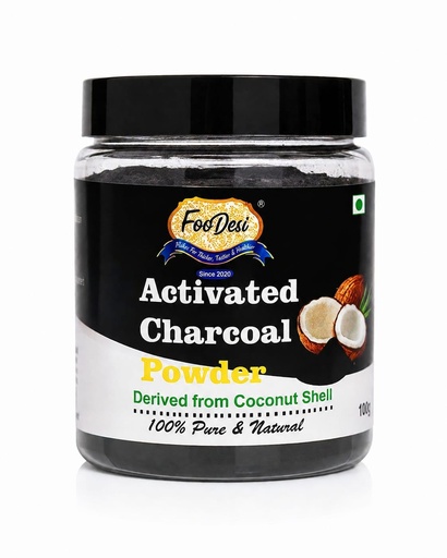 [BRSRGCY6BMJQGHLP] Activated Charcoal Powder 100g (Pack of 2) | Food Grade | Coconut Shell Derived | 100% Pure & Natural Fine Powder | Multipurpose Use for Oral Care, Face Mask & Skincare