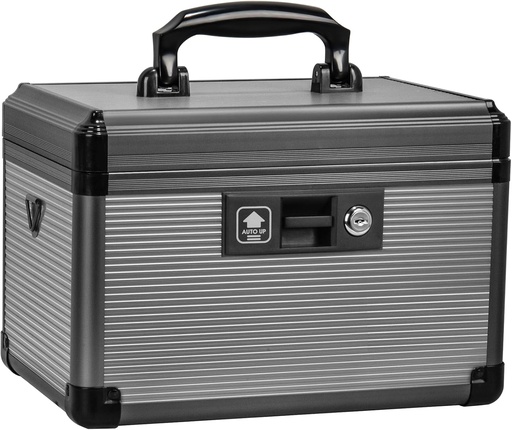 [BRSRAEIBDN6W22A2] Medicine Lock Box with Key, Alluminum Alloy Box for Medication,First Aid Box with a Removeable Tray to Store Medicines & Pills for Home, Black 12 * 7.68 * 7.87 Inch