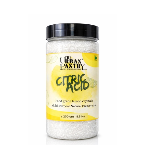 [BRSREZIRPMJWOCL6] THE URBAN PANTRY Food Grade Citric Acid Crystals 250 Gram- Tatri | Tatric Acid | Multi-Purpose Natural Preservative & Sour Agent for Cooking, Baking, Pickling & Cleaning | Multipurpose Use | 100% Pure