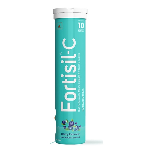 [BRSREZACBMDQKC3A] FortisilC Marine Collagen and Vitamin C Tablets PACK OF 20 TABLETS