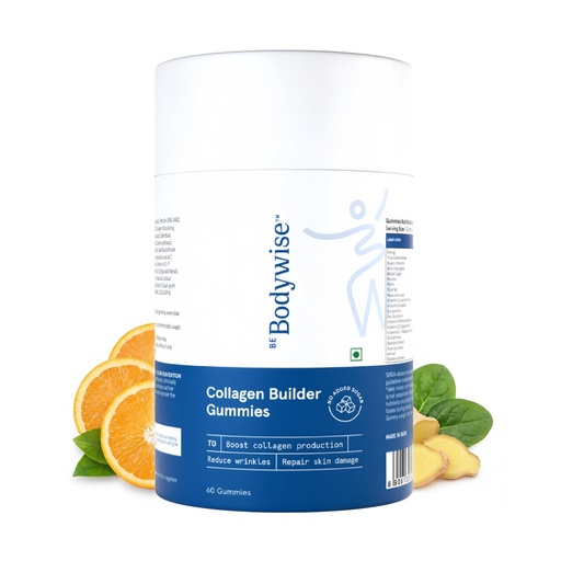 [BRSROFA5BUMWK2DH] Be Bodywise Collagen Builder Gummies for Skin Regeneration | 60 Day Pack | With Sesbania Extract & Multivitamins | Improves Skin Elasticity, Reduces Signs of Aging & Repairs Damaged Skin