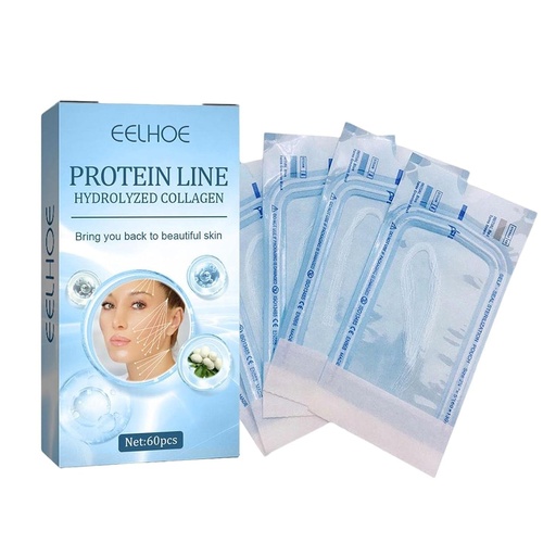 [BRSRGBQDBAMQEHY6] Protein Line Hydrolyzed Collagen Face Threads, Anti-Aging Wrinkle Reduction Silk Fiber Lifting, Skin Firming and Hydration Support, 60 Pieces