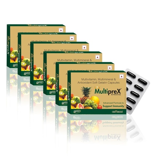 [BRSREYY5CRYAGHLZ] Multivitamin & Multimineral Soft Gelatin Capsules – Daily Health Supplement – Boosts Immunity, Energy & Overall Wellness - (10 Capsules Each) - Pack of 6