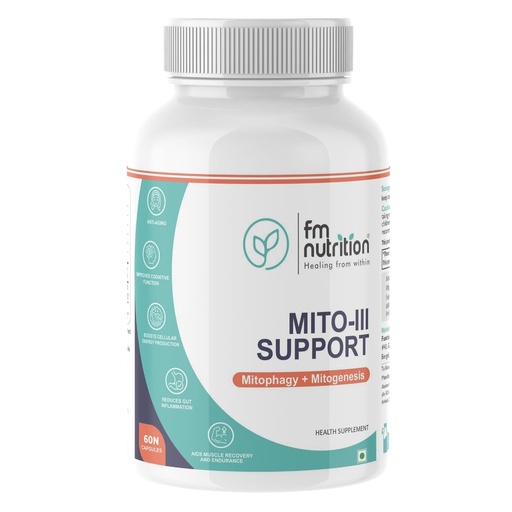 [BRSRGGT3PIFWCHI3] Mito-III Energy Production Cofactors Complex | Cellular Energy & Mitochondrial Support Formula | Stamina, Muscle Strength, Cognitive Wellness & Vitality Supplement | Sugar Free (60 Veg Capsules)
