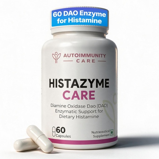 [BRSRYFL3OIPBUDTA] Autoimmunity Care Histazyme Care DAO Enzyme Supplement 20,000 HDU – Anti Histamine Blocker for Histamine Intolerance, Digestive Enzymes for Men, Gut Health for Women, Quercetin Phytosome, 60 Caps