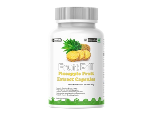 [BRSREGQPOUMBE2Q7] by LeeWell Pineapple Fruit Extract with Bromelain 2400GDU Helps Heaviness after meals, Gas Bloating, Smoother Digestion Support, 60 Capsules