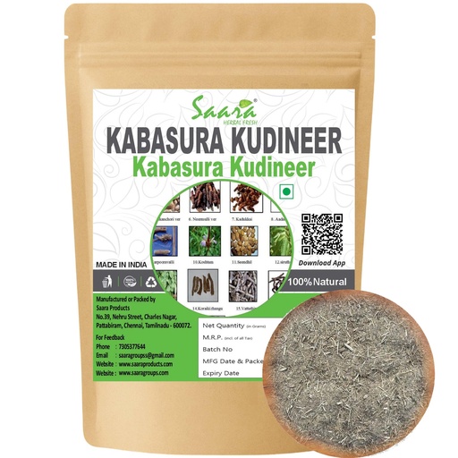 [BRSWYEDYOIIBSF3K] Saara HERBAL FRESH Kabasura Kudineer Powder, 100g, Kabasura Kudineer Chooranam, kabasura kashayam Powder (Pack of 1 x 100g)