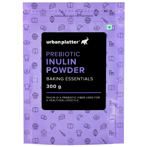 [BRSWGHT3DIIQOE37] Urban Platter Inulin Powder, 300g (Fructo-Oligosaccharides | FOS | Prebiotic & Rich in Soluble Dietary fibre | Supports Gut Health)