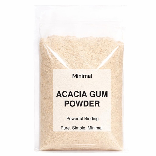 [BRSWGAQ6BYCRO3Q6] Minimal Acacia Gum Powder,400g | 100% Natural & Soluble Dietary Fiber | Food Grade, Vegan, and Gluten-Free | Ideal for Baking, Thickening, and Gut Health | Rich Prebiotic Fiber