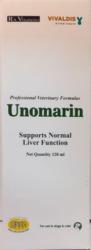 [BRSRAGL7OYFG2DYU] Unomarin Syrup - Supports Normal Liver Function for Dogs & Cats - 120ml