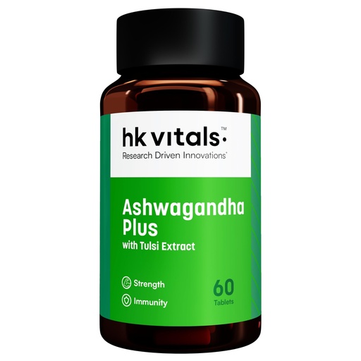 [BRSWKHD4BMIQIHT2] hk vitals Ashwagandha Plus with Tulsi Extract 500mg, 60 Tablets