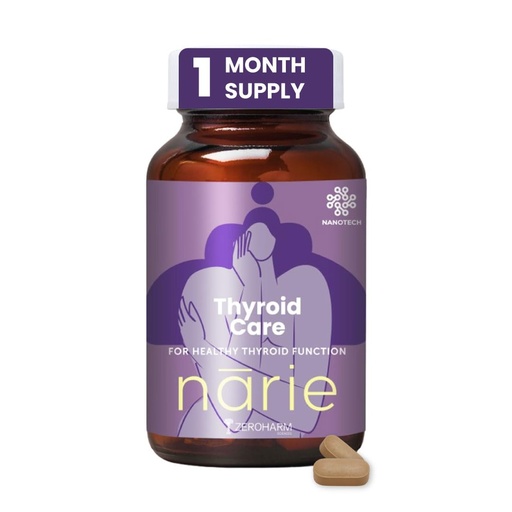 [BRSRMAALCMDWKETZ] ZEROHARM Narie Thyroid Supplement | With Ashwagandha, Guggul & Kachnar for Women | Supports Energy, Metabolism, Mood, Thyroid Health (TSH, T3, T4 Levels) & Weight Management | 60 Nano Tablets