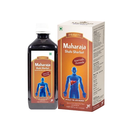 [BRSREFD2AAORYHTH] Praviti's Maharaja Shahi Sharbat 500ml | Old is gold Products | महाराजा शाही शरबत | Advance Liver Tonic | Approved By Ayush Dept. | Product for Liver 500ml