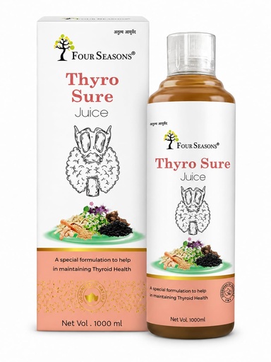[BRSRAHYZAEPAKCLD] Four Seasons Pure Ayurvedic Thyroid Care Juice for Hormonal Balance & Better Metabolism – Natural Thyro Balance Tonic with Kanchnar, Guggul & Ashwagandha – 100% Herbal & Sugar-Free (1L) Pack of 1