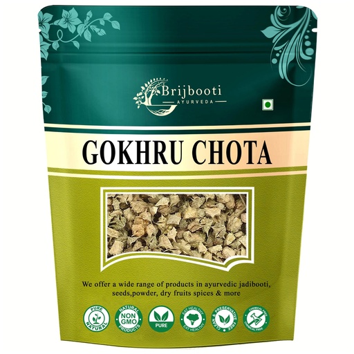 [BRSWGGACPMCRMCAV] Brijbooti Gokhru Chota 100 Gr - Tribulus Terrestris Seeds - Small Caltrops | FSSAI, GMP, ISO Certified