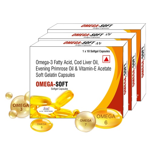 [BRSROFT6AUPWK23L] Knoll Healthcare Omega 3 Fish Oil 700 Mg For Men And Women Antioxidant & Energy,Stamina & Immunity & Maintains Bone & Joint Health,Fatty Acid,Epa 360 Mg Dha 240 Mg (3X Strips),3 Count,10 Capsules
