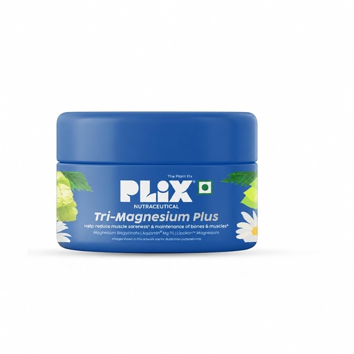 [BRSRYFACAV5AI3Q3] PLIX Tri-Magnesium Plus Tablets With Triple Magnesium Complex | Helps reduce muscle soreness & supports sleep | Pack of 1