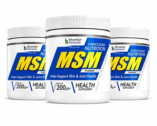 [BRSRAAQRPMJW2HQ2] Bhumija Lifesciences MSM Powder 200g | High Strength Methylsulfonylmethane