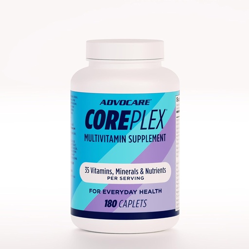 [BRSRMZYPBV7RAF3H] AdvoCare CorePlex - Daily Supplement with Vitamins & Minerals - Includes Vitamins A, C & E - Contains Magnesium, Zinc & Calcium - 180 Caplets