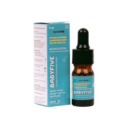 [BRSRYYITBF5GKFIV] Babyfive Drops Lactobacillus Reuteri, 5 ml containing 100 Million CFU