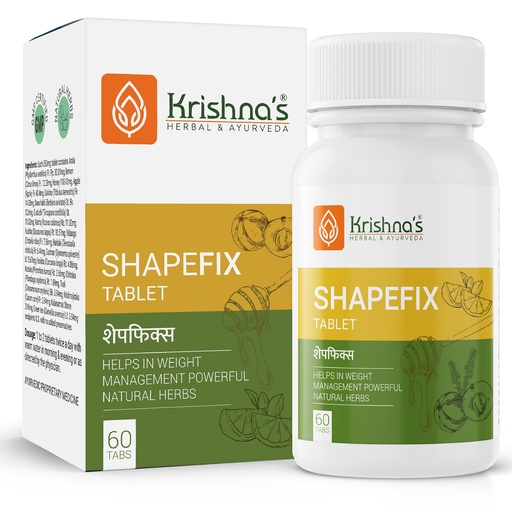 [BRSREH36AAIQ4HT2] Krishna's Shapefix Tablet - Helps in Weight Management with Natural Herbs - 60 Tab (Pack of 1)