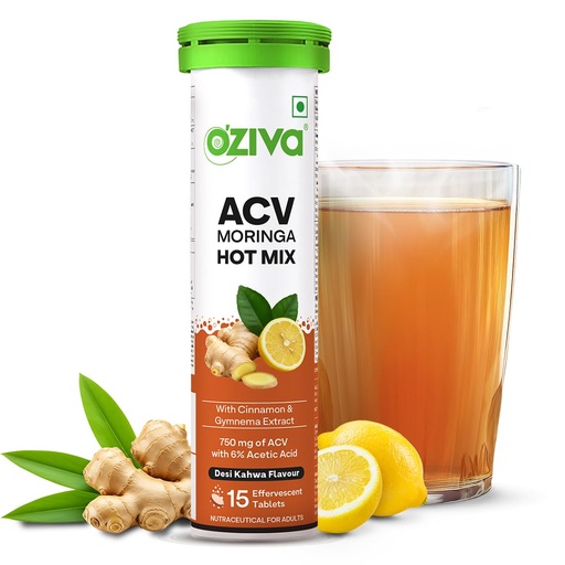 [BRSRGZACAF5RUAD5] OZiva ACV Moringa Hot Mix Tablets, Boost Metabolism, Gymnema, Desi Kahwa