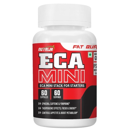 [BRSRAY3YOUMG2FD5] NutriJa ECA Mini Stack Capsules | Ephedra Extract, Caffeine Anhydrous, Yohimbine HCL | Pre-Workout & Active Lifestyle Supplement | 60 Veg Capsules