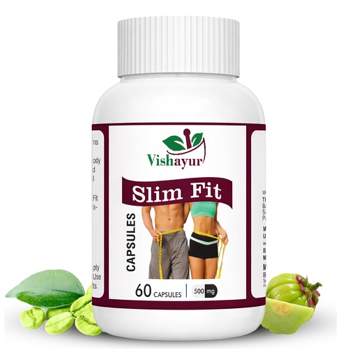 [BRSRGGQ3DF5GC33X] Slim Fit 60 Veg Capsules | Fat Burner for Weight Loss Supplement for Women and Men | With Garcinia Cambogia & Green Coffee Extract | Weight Management