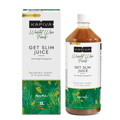 [BRSWGFQ3AF5BA3DX] Kapiva Get Slim Juice - Healthy Weight Management Through 12 Ayurvedic Herbs Aids Metabolism and Digestion - 1L