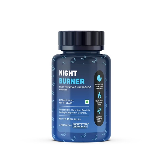 [BRSRGZITB56RO3DV] What’s Up Wellness Night Burner Capsules | Burn Fat During Sleep| GLP1 for Weight Loss, Boosts Metabolism and Curb Night Cravings | L-Carnitine & Berberine Supplement| Weight Loss for Women and Men | 30 Capsules