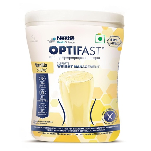 [BRSWYGQTCMAROEQ3] Nestlé Optifast Weight Management Shake | Vanilla Flavour | Scientifically Designed Weight Loss Diet | Meal Replacement Shake for Weight Loss | 400 G Jar