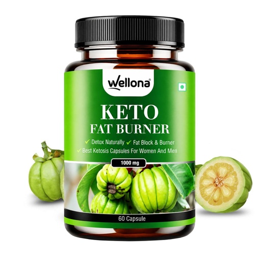 [BRSRYFQHCIHB6FL3] Wellona Keto Fat Burner 60 Capsules | Weight Loss Products Supplement for Women & Men | Metabolism Support & Reduce Craving Naturally - Pack of 1