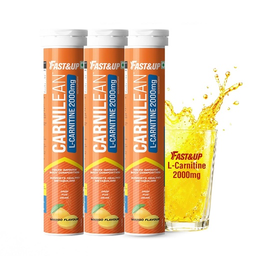 [BRSRGYAQBABAGE3B] FAST&UP L-Carnitine 2000mg|Supports Weight Loss & Fat Burn|Mango|Pack of 3